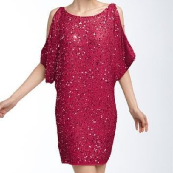 berry sequin dress